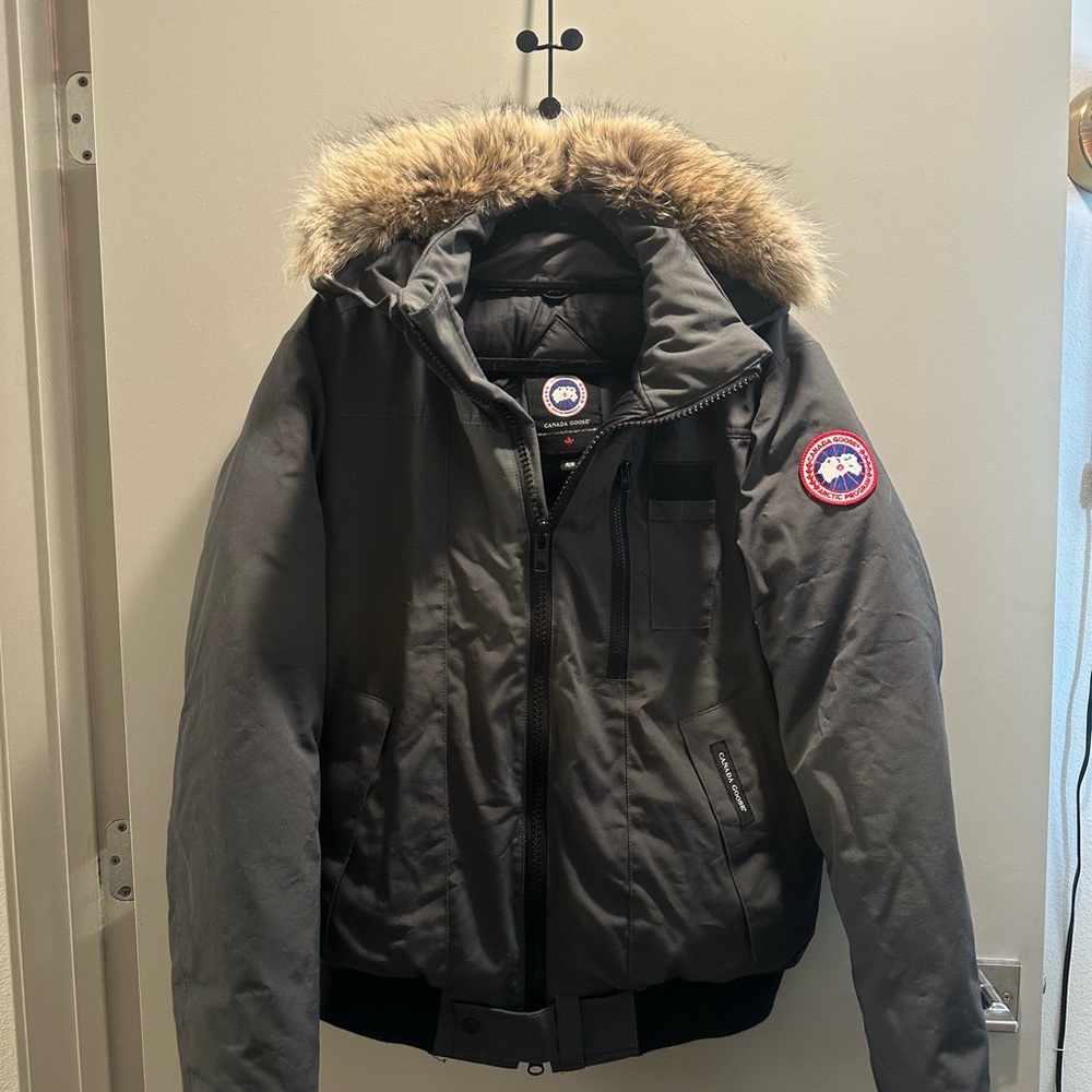 Canada Goose Black Puffer Jacket with Fur Hood